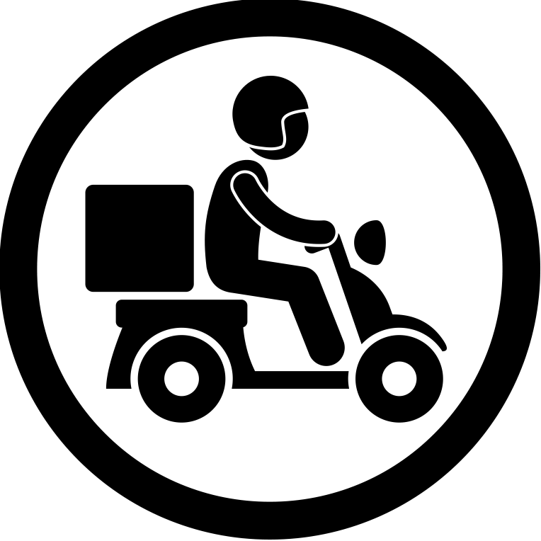 Ikon med moped for utkjøring